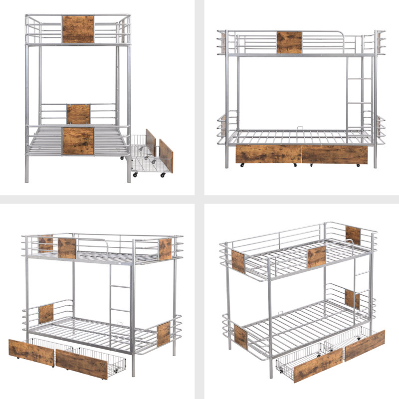 Mason & Marbles Orelia Kids Extra Long Twin Over Extra Long Twin Bunk
